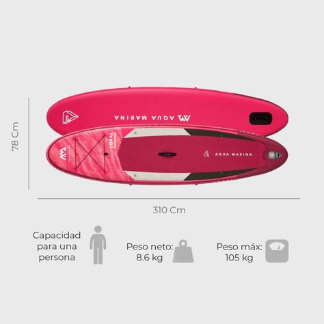 Stand Up Paddle / SUP Inflable Coral / Tabla Aqua Marina-5