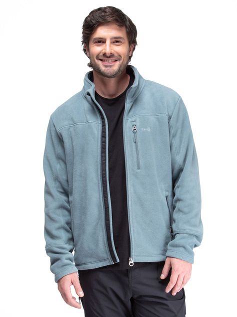Chaqueta Polar Hombre Kano Canelo Azul Polerón Full Zip-0