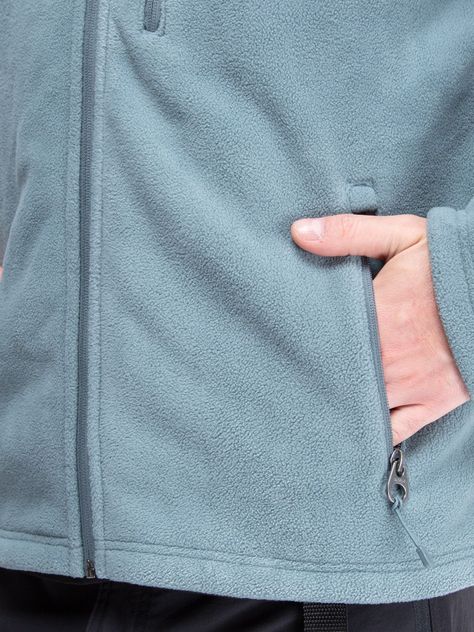 Chaqueta Polar Hombre Kano Canelo Azul Polerón Full Zip-3