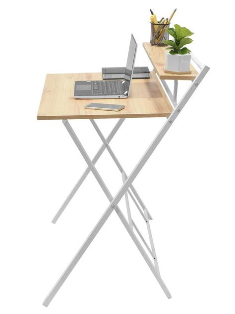 Escritorio Plegable Relan Tripoli Blanco Compacto-4