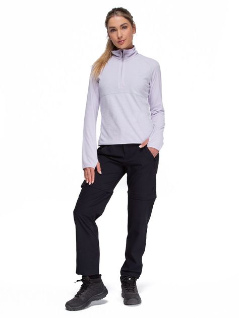 Poleron Mujer Nano Fleece Lila Claro Kano Tineo Deportivo-5