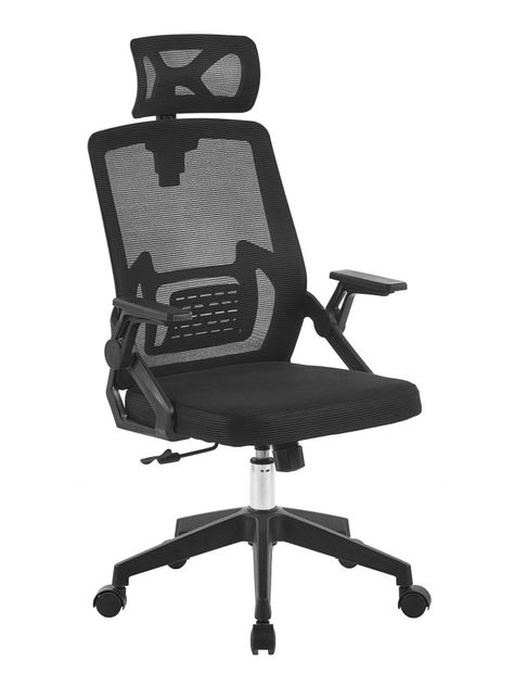 Silla de Escritorio con Cabezal Ergonomus Doha Negro-0