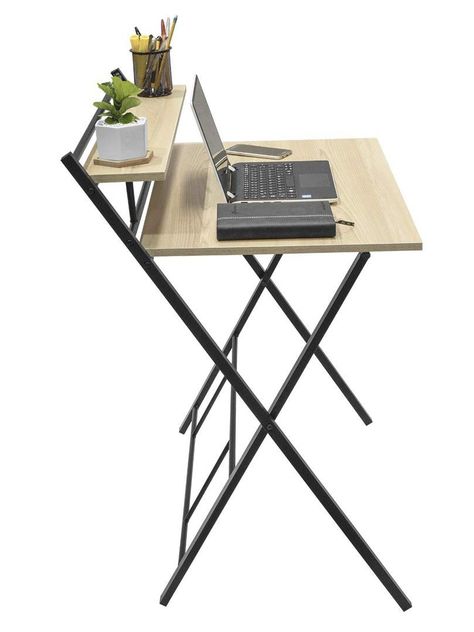 Escritorio Plegable Relan Tripoli Negro Compacto-7