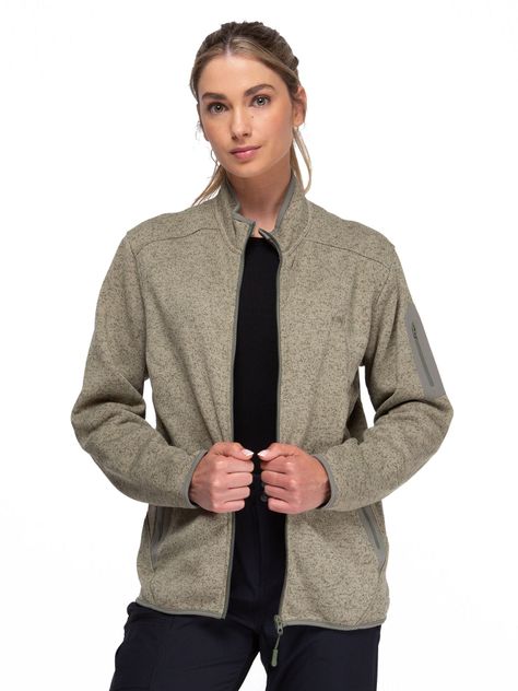 Chaqueta Polar Blend Mujer Kano Notro Verde con Bolsillos-0