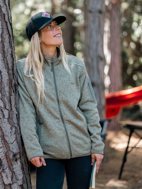 Chaqueta Polar Blend Mujer Kano Notro Verde con Bolsillos-1
