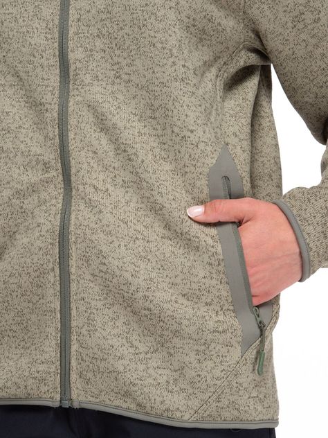 Chaqueta Polar Blend Mujer Kano Notro Verde con Bolsillos-3