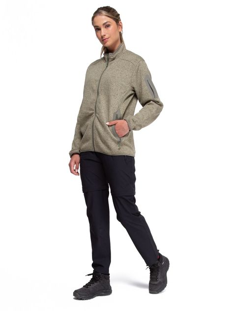 Chaqueta Polar Blend Mujer Kano Notro Verde con Bolsillos-4