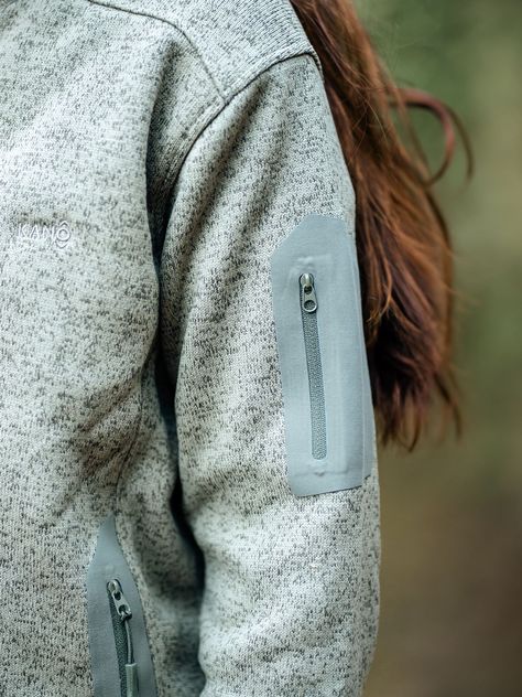 Chaqueta Polar Blend Mujer Kano Notro Verde con Bolsillos-5