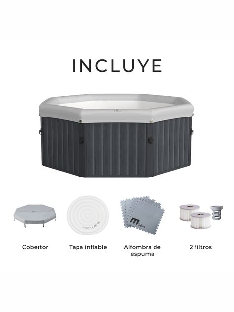 Hot Tub Armable Tuscany Frame WiFi Para 6 Personas MSpa-4