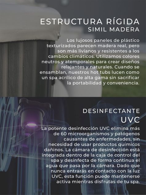 Hot Tub Armable Tuscany Frame WiFi Para 6 Personas MSpa-6