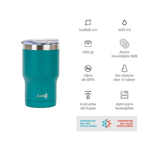 Termo Insulado Turquesa / Termo 400 ml Kano-2