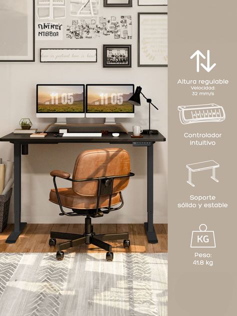 Escritorio Eléctrico Top Living Black Pro+ Standing Desk-1
