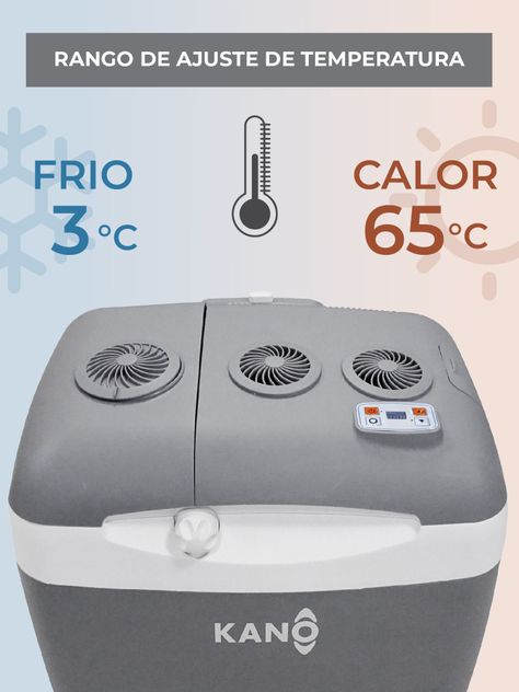 Cooler Eléctrico con Ruedas Kano Steffen 50 L Frio/Caliente-1