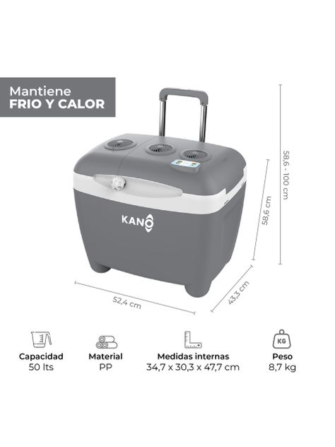 Cooler Eléctrico con Ruedas Kano Steffen 50 L Frio/Caliente-2