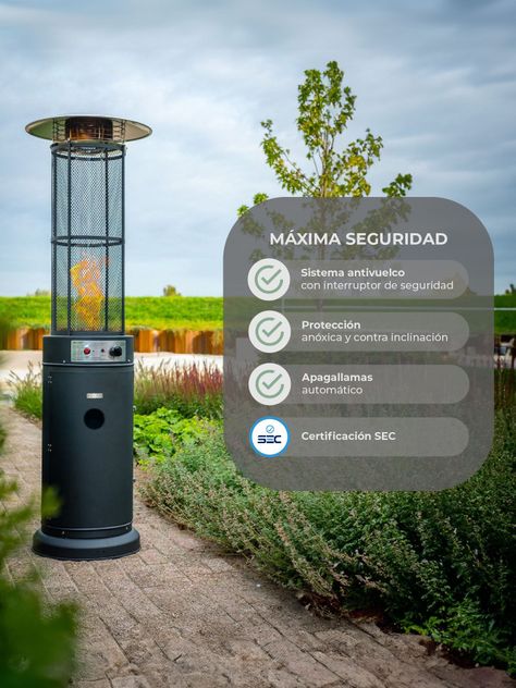Estufa Calefactor a Gas Para Exterior Relan Graphite-6