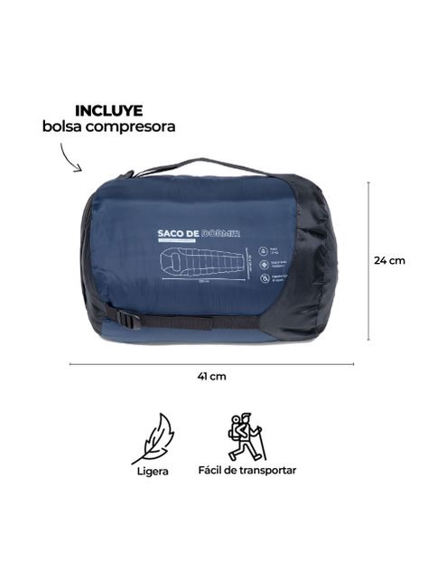 Saco de Dormir Kano Aconcagua  -4 / 0 / 8°C 1,6 Kg Azul-4