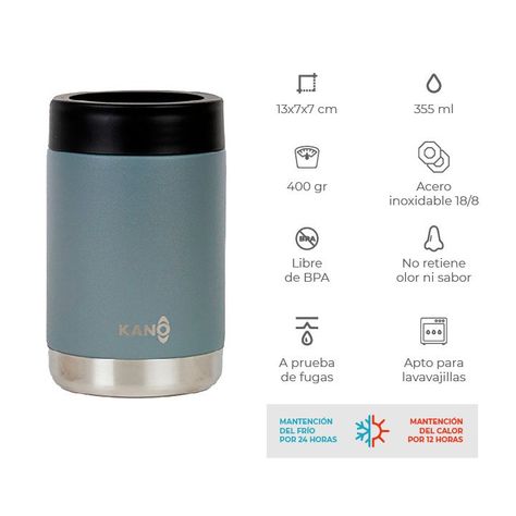 Cubre Latas Porta Latas Térmico Celeste Kano-3