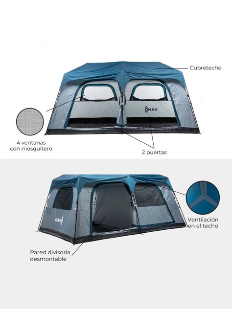 Carpa Baker Camping Automática Instant 10 personas Impermeable-2