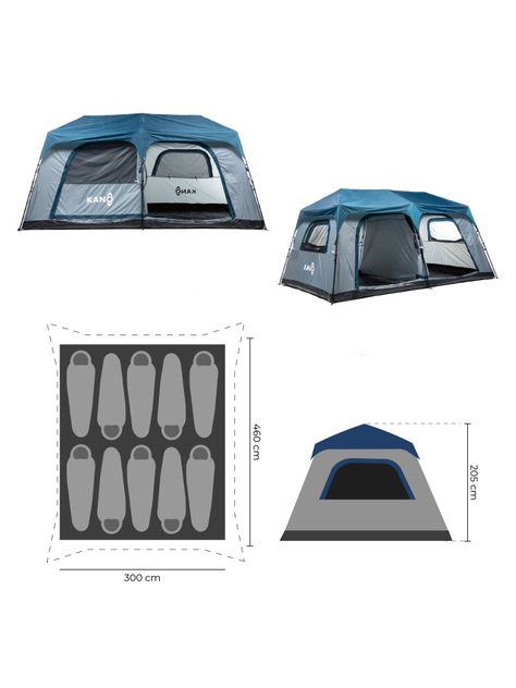 Carpa Baker Camping Automática Instant 10 personas Impermeable-3