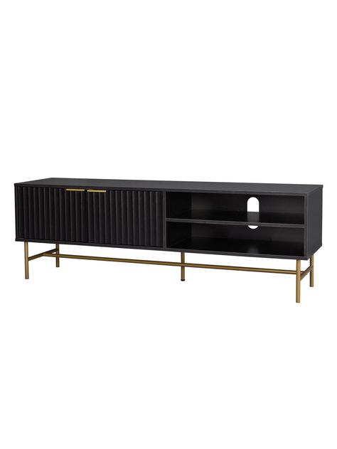 Rack de Tv Acanalado Top Living Queens con Puertas Estante-7