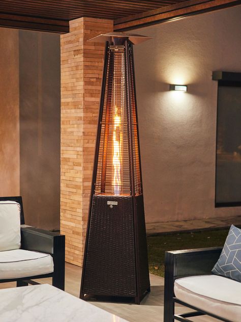 Estufa Calefactor a Gas Para Exterior de Rattan Relan-1