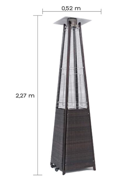 Estufa Calefactor a Gas Para Exterior de Rattan Relan-3
