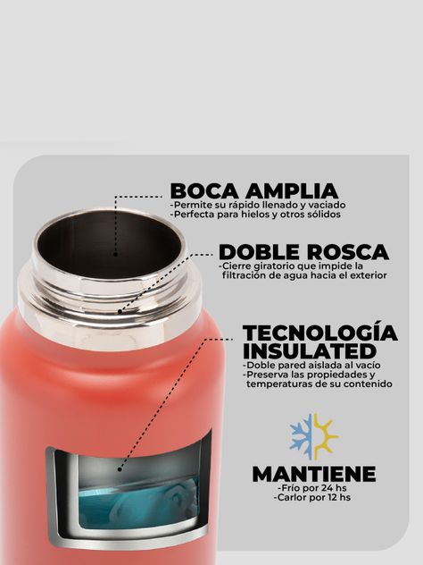Botella Insulada Burdeo 1.2 litros / Botella Agua Kano-2