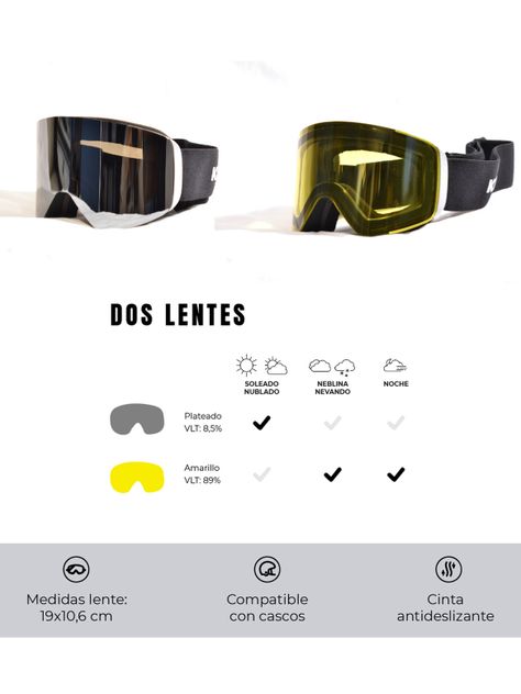 Antiparras Gafas de Nieve Magnéticas SnowPanda Ski Snowboard-2