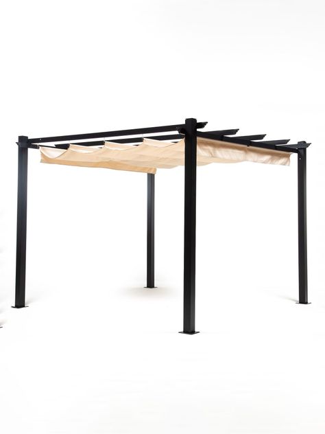 Pérgola Retráctil Relan Tipo Romana Gazebo Toldo 3x3 Mts-0