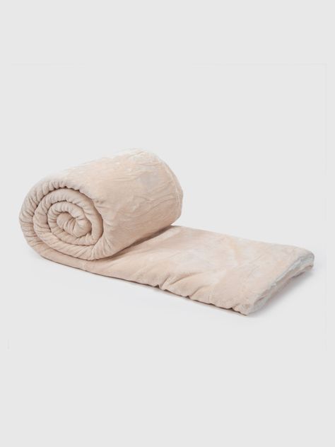 Manta Sherpa Polar Franela Crema 1,5 Plazas / Frazada Crema Relan-0