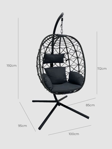 Silla Colgante Fiji para Terraza con Base y Cojines-4