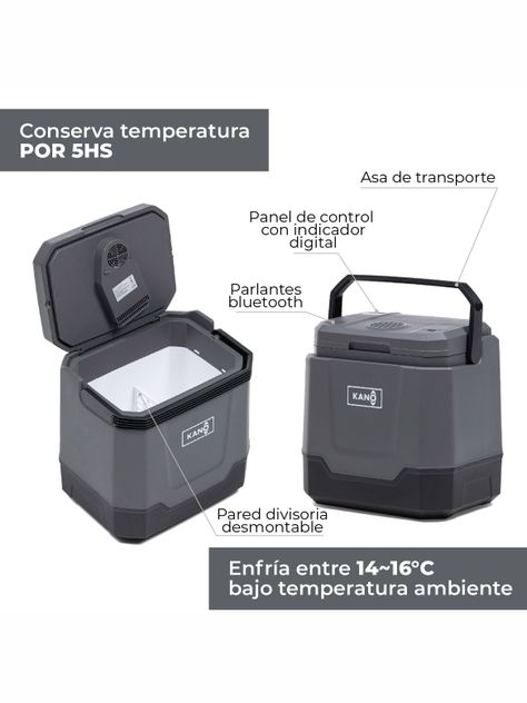 Cooler Eléctrico Portátil Kano Queulat Enfría y Calienta 33L-3