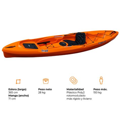 Kayak Rígido Scupper 12 / Kayak Single-3