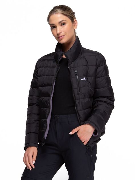 Parka Reversible Mujer color Negro / Morado Kano Alerce-0