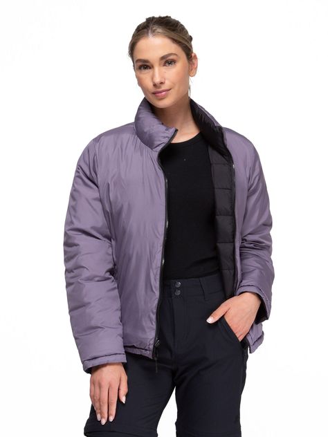 Parka Reversible Mujer color Negro / Morado Kano Alerce-3