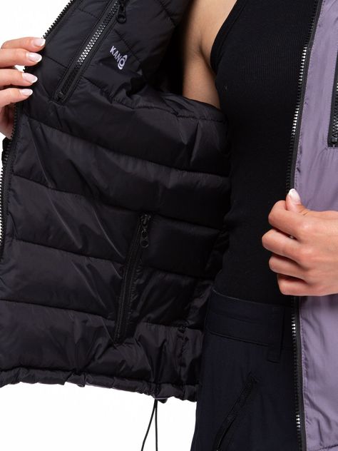 Parka Reversible Mujer color Negro / Morado Kano Alerce-5