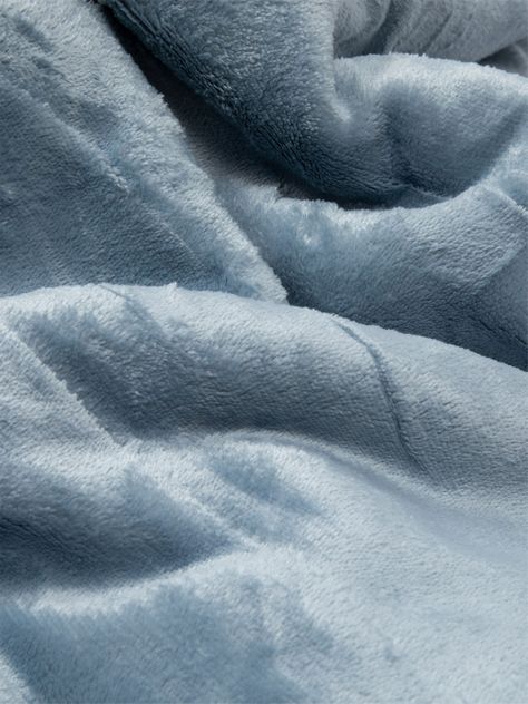 Manta Frazada Sherpa Polar Franela Azul King Relan-3