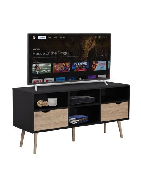 Rack de TV Top Living Bolonia Black con Cajones Nórdico-4