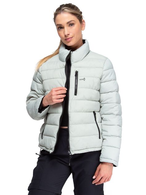 Parka Reversible Mujer Verde Agua / Negro Kano Alerce-0