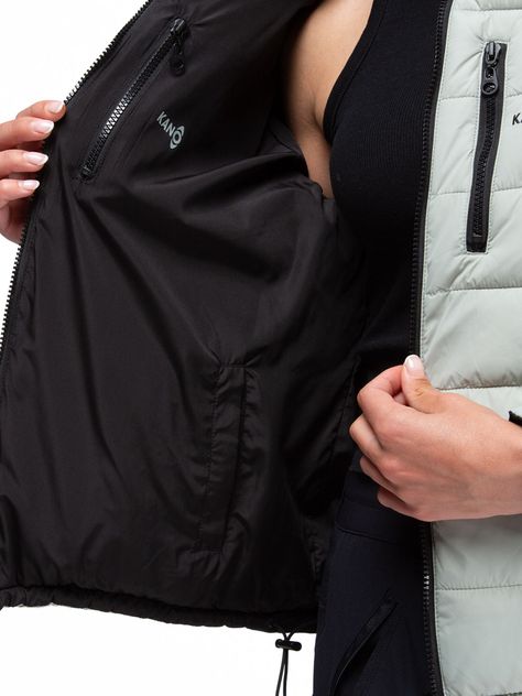 Parka Reversible Mujer Verde Agua / Negro Kano Alerce-6