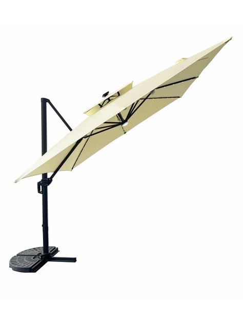 Quitasol Reforzado con Base Relan Bright Night Luces 300cm-7