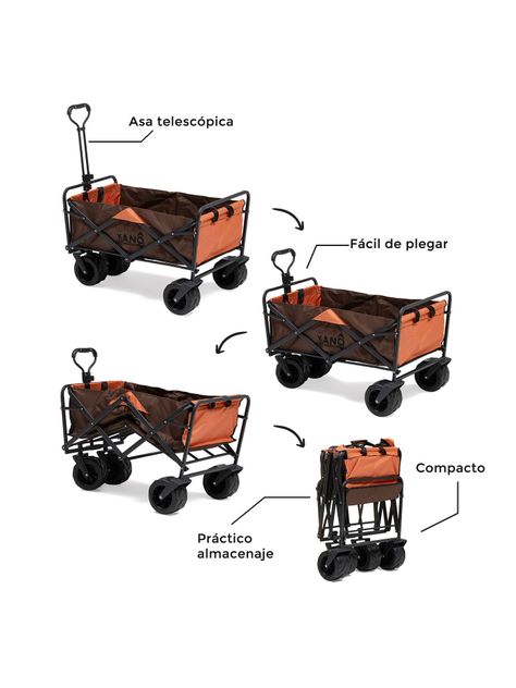 Carro Trolley Plegable Kano Sherpa Para Camping y Playa-2
