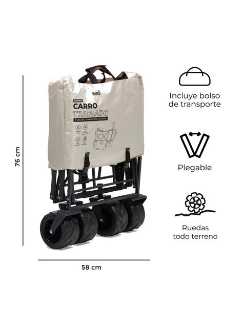Carro Trolley Plegable Kano Sherpa Para Camping y Playa-4