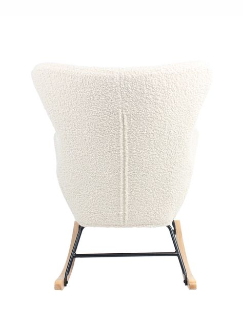 Sitial Mecedora Sherpa Relan Tavia Silla Individual Beige-2