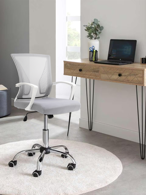 Silla de Escritorio Ergonómica Top Living Burdeos Gris-1