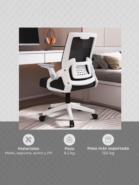 Silla de Escritorio Ergonomus Kobe Blanco Ergonómica-4