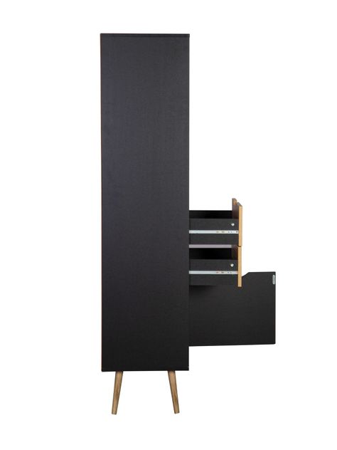 Estante Librero Top Living Gotemburgo Black Nórdico con Cajones-8