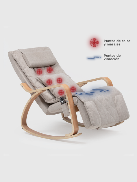 Silla Masajeadora Mecedora de Madera Relan-1