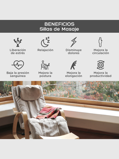 Silla Masajeadora Mecedora de Madera Relan-2