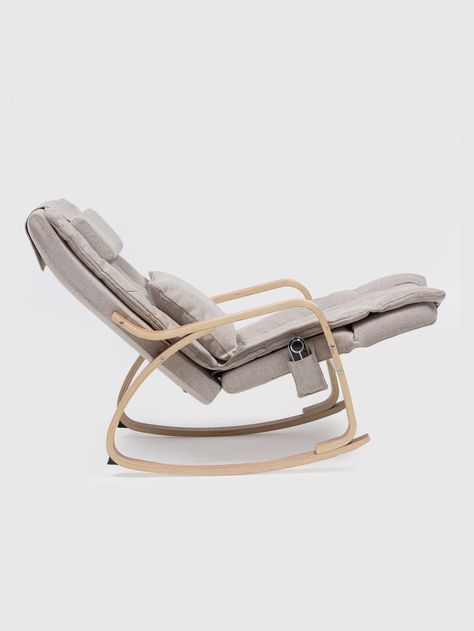 Silla Masajeadora Mecedora de Madera Relan-5